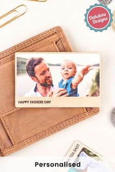 Personalised Wooden Photo Wallet Card by Oakdene Designs (Q21321) | £12