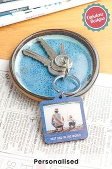 Personalised Wooden Photo Keyring by Oakdene Designs