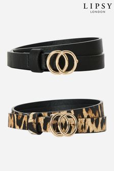 Lipsy Two Pack Double Ring Belt