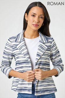 Women's White Stripe Coats \u0026 Jackets 