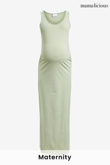 Mamalicious Green Maternity Jersey Maxi Dress (Q22336) | £22