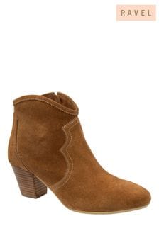 Ravel Brown Western Style Ankle Boot (Q22528) | £95