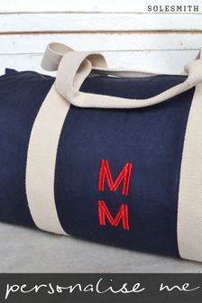 Personalised Men's Embroidered Duffle Bag by Solesmith