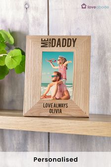 Personalised Me and Daddy Wooden Picture Frame by Loveabode