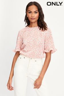 ONLY Frill Sleeve Printed Blouse