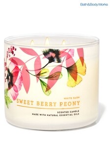 Bath & Body Works Sweet Berry Peony 3-Wick Candle 14.5 oz / 411 g