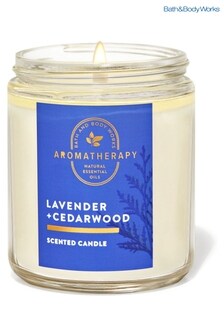 Bath & Body Works Lavender and Cedarwood Single Wick Candle 7 oz / 198 g
