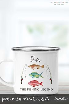 Personalised Fishing Legend Enamel Mug by The Gift Collective