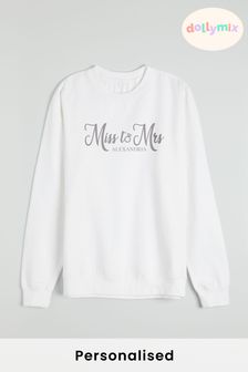 Personalised Bride Slogan Sweatshirt by Dollymix (Q24045) | £28