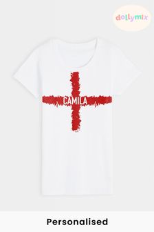 Personalised Women's Football T-Shirt by Dollymix (Q24223) | £15