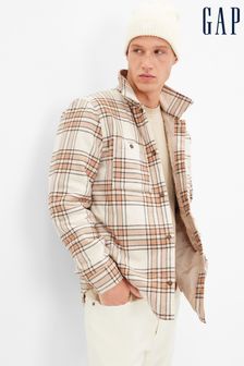 Gap Beige Flannel Shirt Jacket (Q26374) | £55