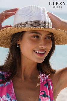 Lipsy Neutral Straw Fedora Hat (Q27777) | £19