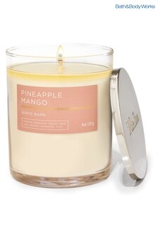 Bath & Body Works PINEAPPLE MANGO Pineapple Mango Signature Single Wick Candle 8 oz / 227 g (Q38231) | £20