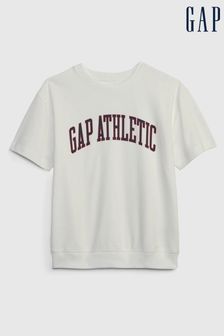 Gap White Logo Short Sleeve Crew Neck Sweat Top (Q39154) | £25