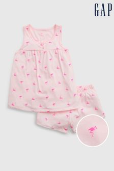 Gap Pink Stripe Pyjama Vest & Shorts Set (Q41009) | £25