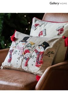 Gallery Home White Christmas Snow Friends Cushion Cover 35x50cm