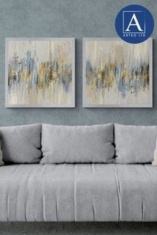 Artko Silver Dripping Gold by Tom Reeves Framed Art