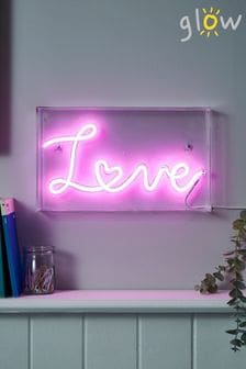 glow Pink LED Love Acrylic Light Box