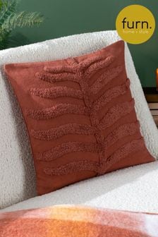 Furn Red Dakota Tufted Polyester Filled Cushion