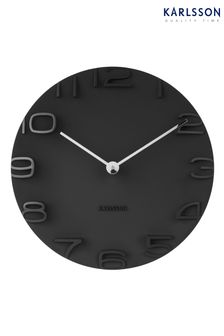 Karlsson Black On The Edge Wall Clock with Chrome Hands