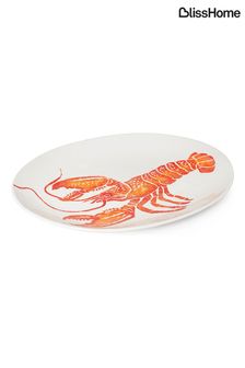 BlissHome Orange Creatures Oval XL Platter Lobster