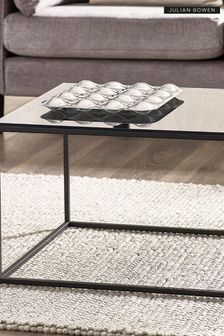 Julian Bowen Smoked Glass and Black Chicago Coffee Table