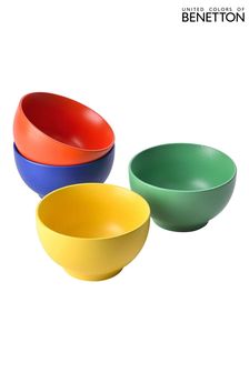 Benetton Set of 4 Multi Stoneware Bowls