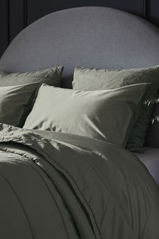 Bedfolk Green Luxe Cotton Pillowcases