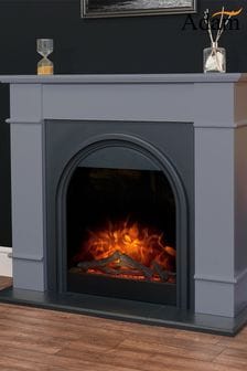 Adam Grey Hemsworth Electric Fireplace Suite