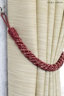 Cranberry Red Set of Two Felton Rope Tie Backs