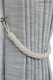 Dove Grey Set of Two Felton Rope Tie Backs