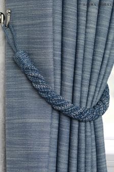 Seaspray Blue Set of Two Felton Rope Tie Backs