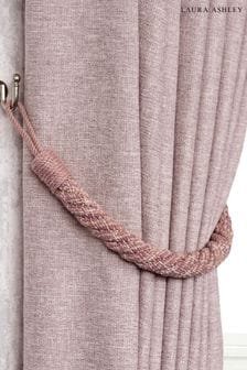 Blush Pink Set of Two Felton Rope Tie Backs