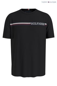 Tommy Hilfiger Monotype Chest Stripe Black T-Shirt