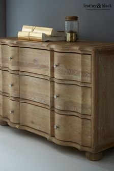 Feather & Black Weathered Oak Emporium Grande 3 Drawer Chest