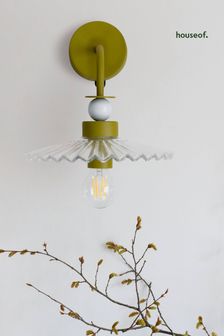 Houseof. Green The Ribbed Wall Lamp by Emma Gurner