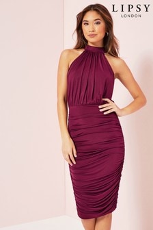 lipsy burgundy dress