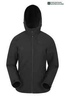 Mountain Warehouse Black Exodus Womens Softshell Jacket (R05015) | £56