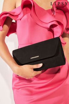 Lipsy Black 2 Envelope Clutch Bag (R07155) | £25