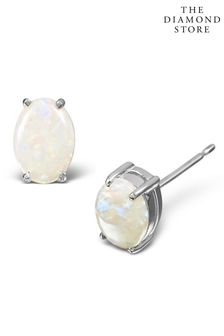 The Diamond Store Earrings in 9K White Gold 7 x 5mm