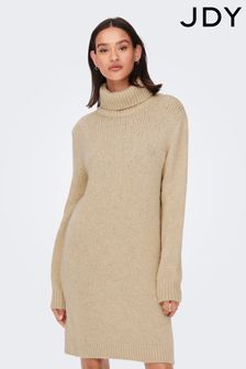JDY Stone Knitted Roll Neck Dress (R14026) | £35