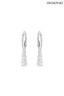 Swarovski Silver Attract Trilogy Round Pierced Earrings (R21934) | £85