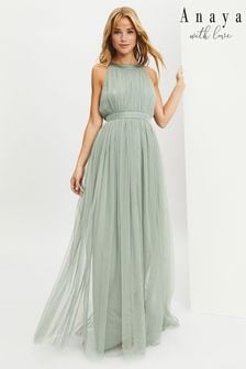 Anaya With Love Green Regular Halter Maxi Dress (R28936) | £75