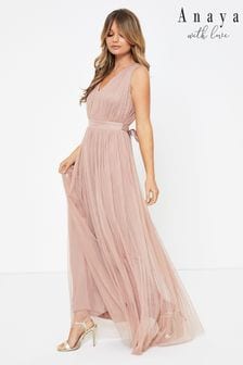 Anaya With Love Pink Regular Bow Back Wide Strap Maxi Dress (R28939) | £68
