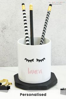 Personalised Eyelash Pen Pot By Gift Collective