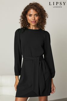 plain black shift dress uk