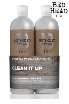 Tigi Bed Head for Men Clean Up Tween Duo Daily Shampoo & Conditioner for Normal Hair 2x750 ml