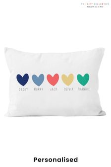 Personalised Family Heart Cushion by Gift Collective
