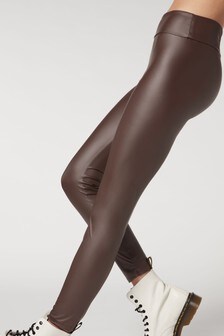 Calzedonia Leather Effect Leggings