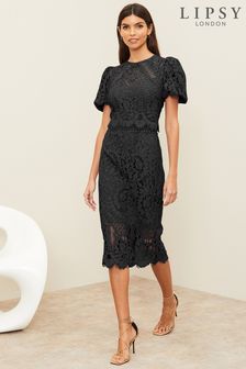 next black lace dresses
